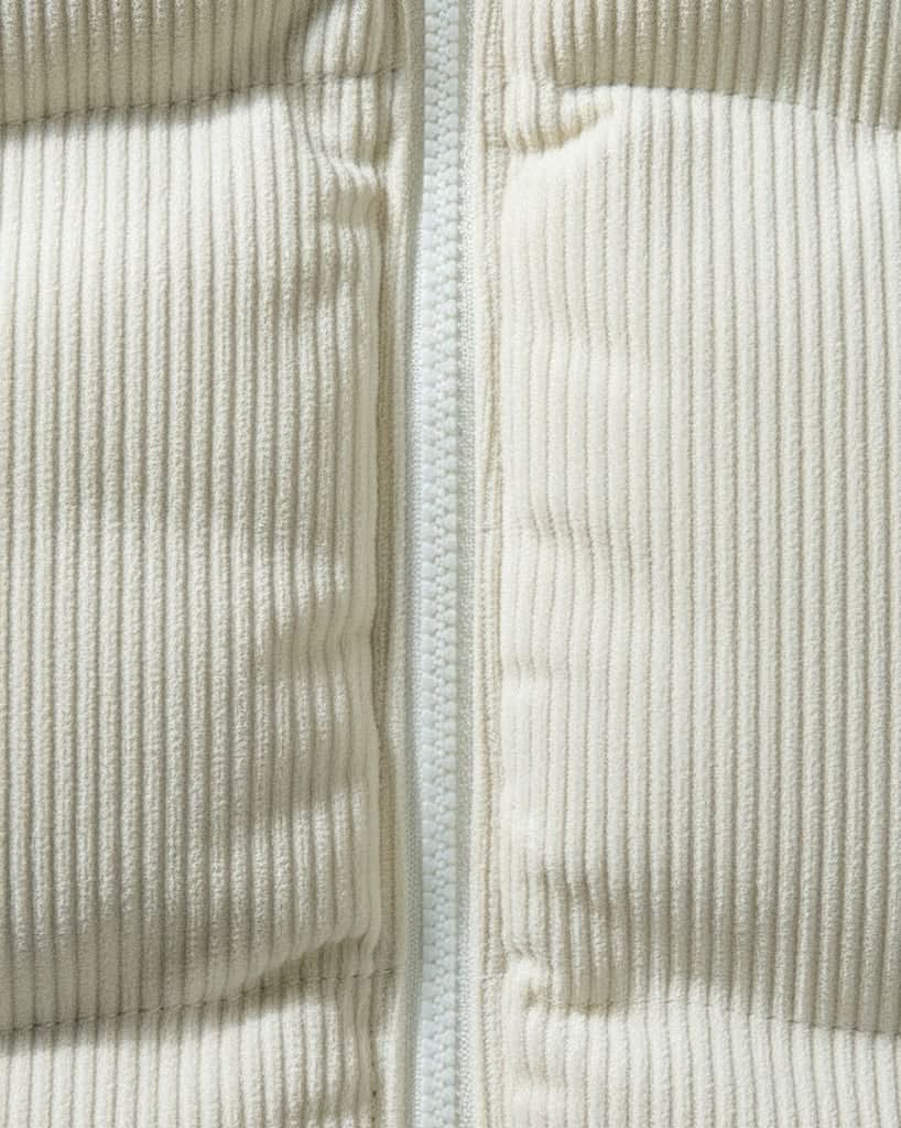 Cord-Steppweste mit Stehkragen