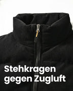 Cord-Steppweste mit Stehkragen