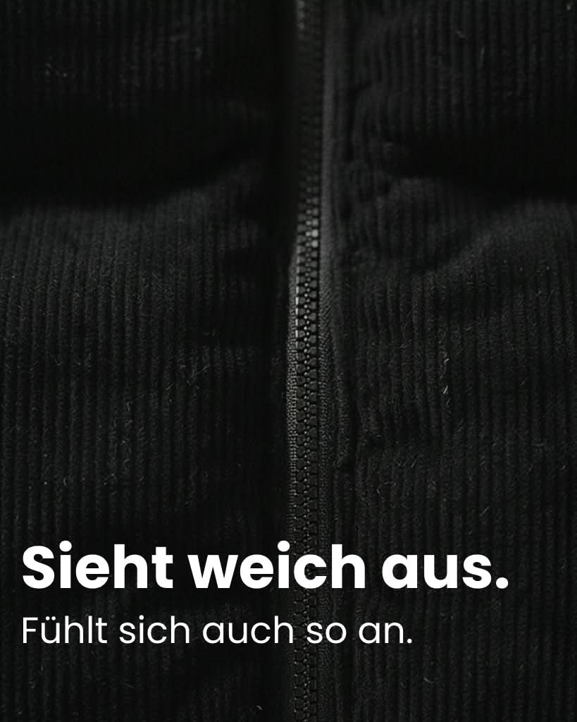 Cord-Steppweste mit Stehkragen