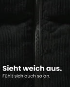 Cord-Steppweste mit Stehkragen