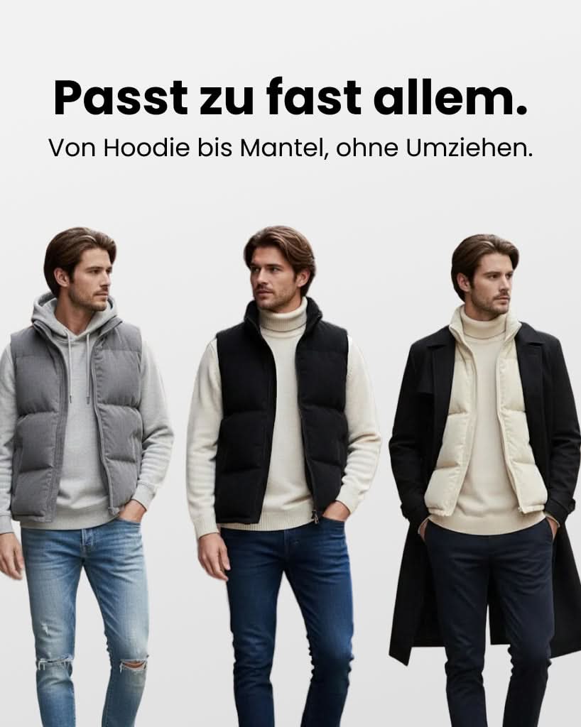 Cord-Steppweste mit Stehkragen